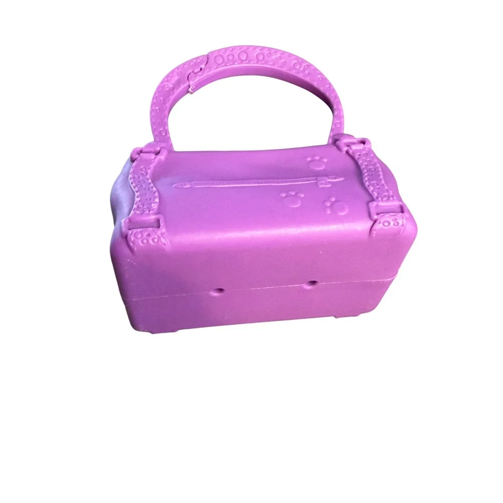 Littlest Pet Shop Purple Keychain Carrier Bag Charm Toy Accessory Paw Prints - Picture 6 of 9